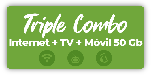 17 TRIPLE COMBO Internet + TV + Móvil 50 Gb