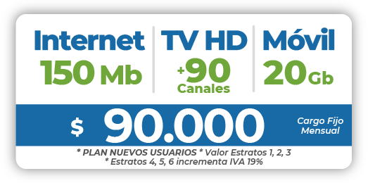 11 Triple Internet 150 Mb + TV + Móvil 20 Gb