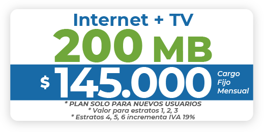 Internet + TV 200 MB