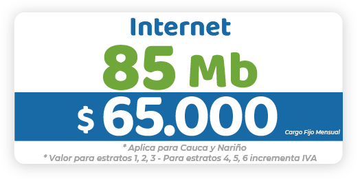 Internet 85 Mb