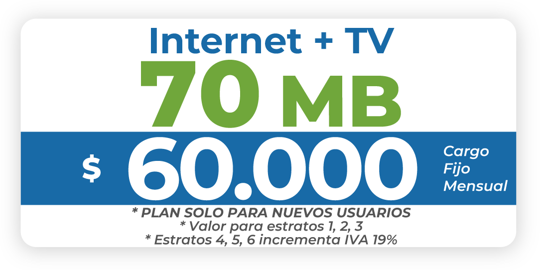 Internet + TV 70 MB